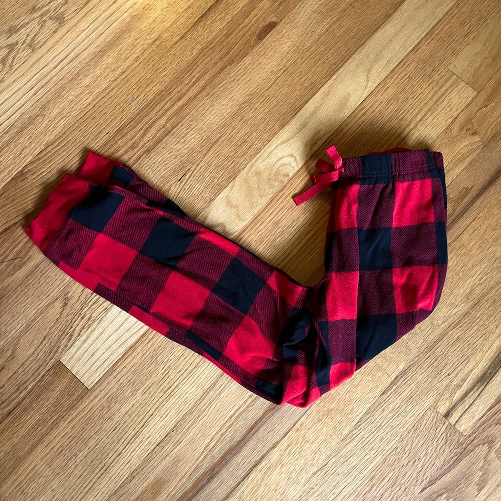 Old navy girls red and black pattern pj pants size 10-12
